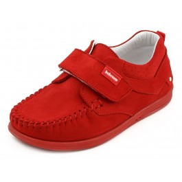 RED VELVET moccasins with orthopedic features